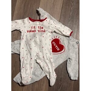 Carter's Old Navy Baby Valentine Footie Pajamas Sleepers 6 12 Months
